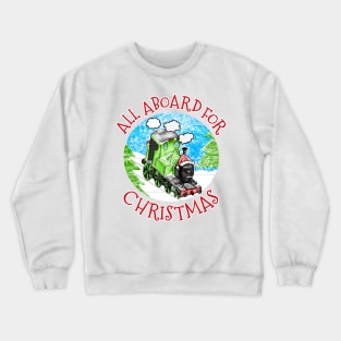 Steam Train All Aboard For Christmas Xmas 2022 Crewneck Sweatshirt